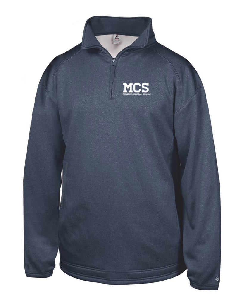 MCS Pro Fusion Performance 1/4 Zip Heather Navy